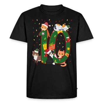 10 ans Enfants cadeau de Noël mignon - T-shirt Premium bio Homme - noir - Devant - Nico (187cm)