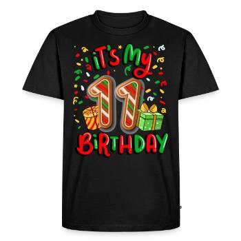 It's my 11th birthday Christmas present 11. - Men's Premium Organic T-Shirt - black - Front - Nico (187cm)