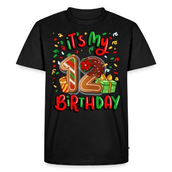 It's my 12 birthday Christmas present 12. - Men's Premium Organic T-Shirt - black - Front - Nico (187cm)