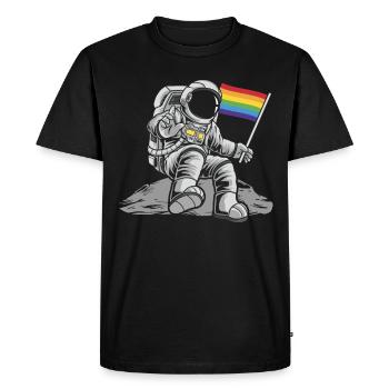 Chambre arc-en-ciel du drapeau LGBT Gay Pride - T-shirt Premium bio Homme - noir - Devant - Nico (187cm)