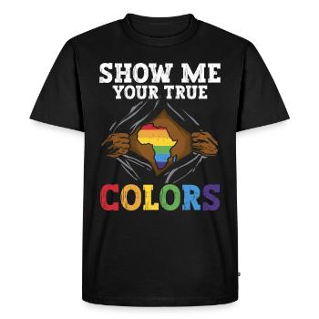 Not allowed in Nice Classes 9, 16; US, WHERE, EM, UK - Men's Premium Organic T-Shirt - black - Front - Nico (187cm)