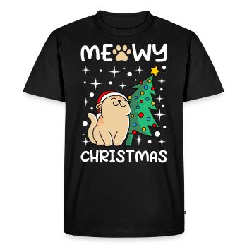 Meowy Christmas Cats Christmas - T-shirt Premium bio Homme - noir - Devant - Nico (187cm)