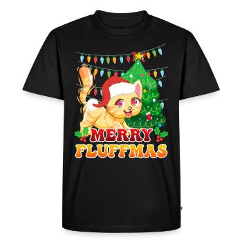 Joyeux Noël des chats de Fluffma - T-shirt Premium bio Homme - noir - Devant - Nico (187cm)