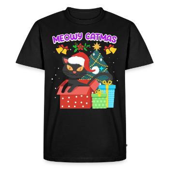 Meowy Catmas - T-shirt Premium bio Homme - noir - Devant - Nico (187cm)