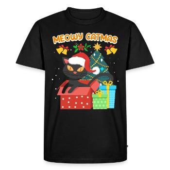 Meowy Catmas - T-shirt Premium bio Homme - noir - Devant - Nico (187cm)