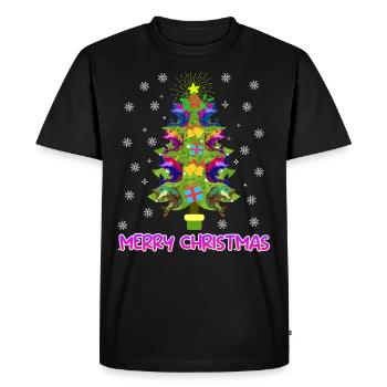 Joyeux pêcheur à la ligne - T-shirt Premium bio Homme - noir - Devant - Nico (187cm)