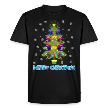 Joyeux pêcheur à la ligne - T-shirt Premium bio Homme - noir - Devant - Nico (187cm)