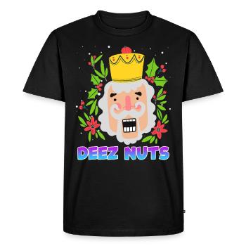 Deez Nuts Casse-Noisette Noël Noël moche - T-shirt Premium bio Homme - noir - Devant - Nico (187cm)