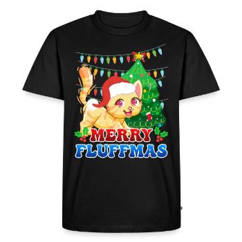 Joyeux Noël des chats de Fluffma - T-shirt Premium bio Homme - noir - Devant - Nico (187cm)