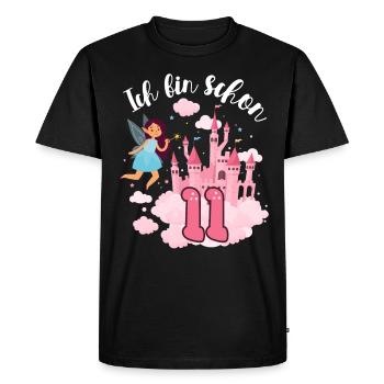 J’ai déjà 11 ans Fairy Magic Castle 11. - T-shirt Premium bio Homme - noir - Devant - Nico (187cm)