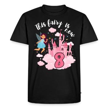 Cette fée est maintenant 8 Magic Castle 8. - T-shirt Premium bio Homme - noir - Devant - Nico (187cm)
