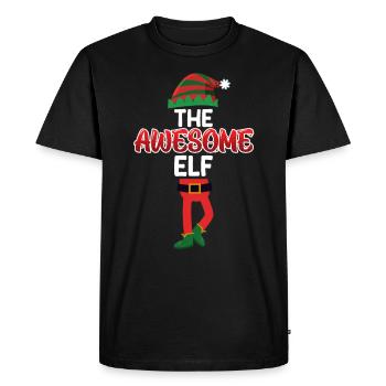The awesome Elf incredible elf - Men's Premium Organic T-Shirt - black - Front - Nico (187cm)