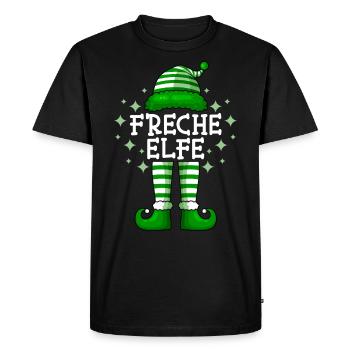 Noël des elfes effrontés Nicolas Elfe - T-shirt Premium bio Homme - noir - Devant - Nico (187cm)