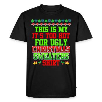 Noël moche Noël chaud - T-shirt Premium bio Homme - noir - Devant - Nico (187cm)