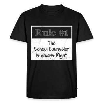 Règle n ° 1 il a toujours raison conseiller scolaire - T-shirt Premium bio Homme - noir - Devant - Nico (187cm)
