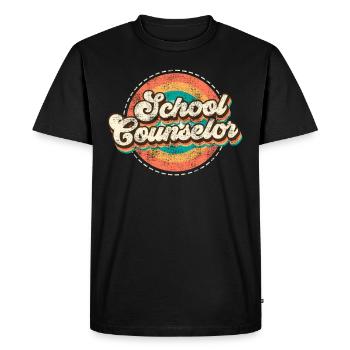 Inclusion du soutien scolaire Je suis conseiller scolaire - T-shirt Premium bio Homme - noir - Devant - Nico (187cm)