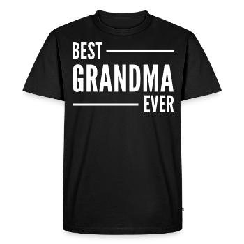 BEST GRANDMA EVER. GRANDMA GIFT. - Men's Premium Organic T-Shirt - black - Front - Nico (187cm)