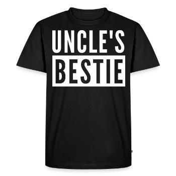 UNCLE'S BESTIE - Men's Premium Organic T-Shirt - black - Front - Nico (187cm)