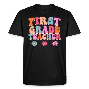 Professeur de première classe Je suis enseignant - T-shirt Premium bio Homme - noir - Devant - Nico (187cm)