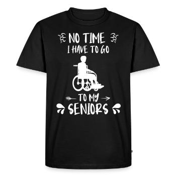 Pas besoin d’aller voir mon infirmière gériatrique principale - T-shirt Premium bio Homme - noir - Devant - Nico (187cm)
