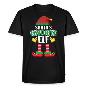 L’elfe préféré du Père Noël, Nicholas - T-shirt Premium bio Homme - noir - Devant - Nico (187cm)