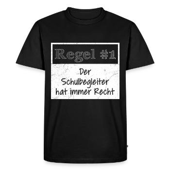 Règle n ° 1 il a toujours raison conseiller scolaire - T-shirt Premium bio Homme - noir - Devant - Nico (187cm)