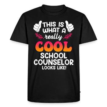 Accompagnement scolaire Inclusion de compagnons d’école cool - T-shirt Premium bio Homme - noir - Devant - Nico (187cm)