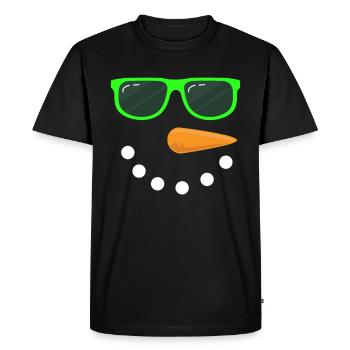 Snowman Face Sunglasses Snowman Costume - Men's Premium Organic T-Shirt - black - Front - Nico (187cm)