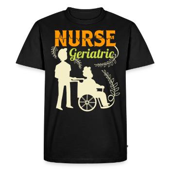 Geriatric Nurse Altenpflegerin Altenpfleger - Men's Premium Organic T-Shirt - black - Front - Nico (187cm)