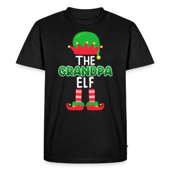 Opa Elfe Grandpa Elf - Men's Premium Organic T-Shirt - black - Front - Nico (187cm)