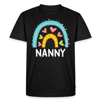 Rainbow Love Je suis assistante maternelle - T-shirt Premium bio Homme - noir - Devant - Nico (187cm)