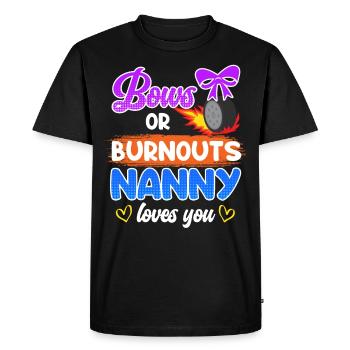 Boucle ou burnout love you childkinder - T-shirt Premium bio Homme - noir - Devant - Nico (187cm)