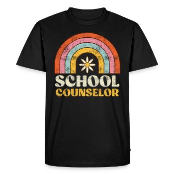 Soutien scolaire Inclusion Je suis un compagnon d’école - T-shirt Premium bio Homme - noir - Devant - Nico (187cm)