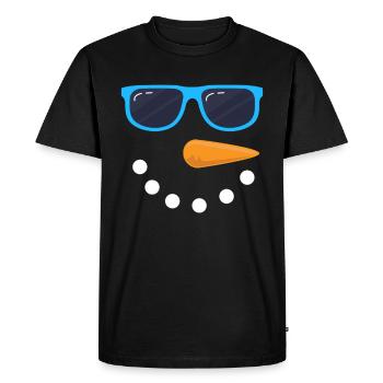 Snowman Face Sunglasses Snowman Costume - Men's Premium Organic T-Shirt - black - Front - Nico (187cm)