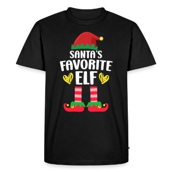 L’elfe préféré du Père Noël, Nicholas - T-shirt Premium bio Homme - noir - Devant - Nico (187cm)