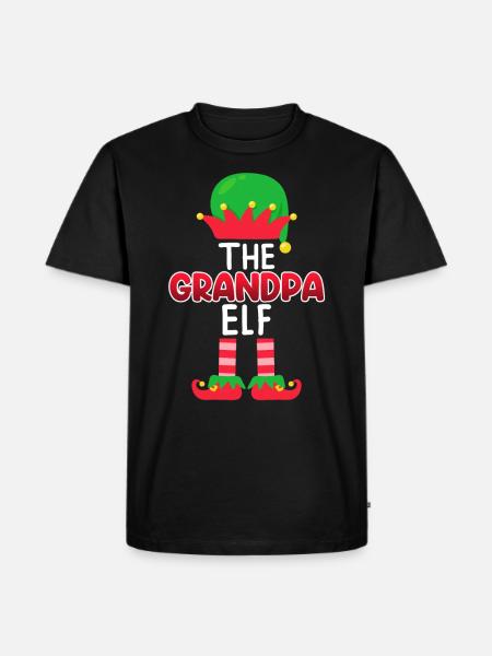 Opa Elfe Grandpa Elf - Men's Premium Organic T-Shirt - black