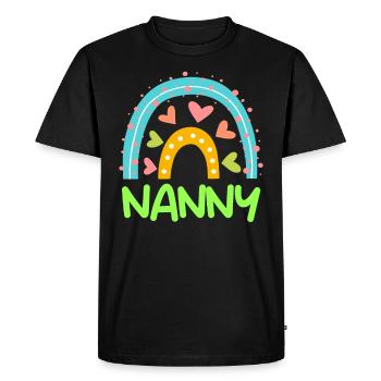 Rainbow Love Je suis assistante maternelle - T-shirt Premium bio Homme - noir - Devant - Nico (187cm)