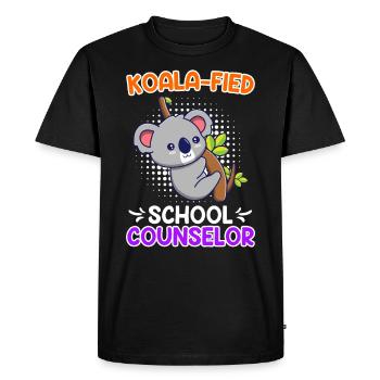Koala - fied Qualified School Companion - Men's Premium Organic T-Shirt - black - Front - Nico (187cm)
