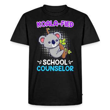 Koala - fied Qualified School Companion - Men's Premium Organic T-Shirt - black - Front - Nico (187cm)