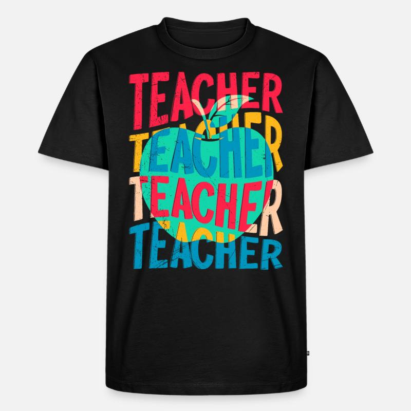 Lehrerin ich bin ein Lehrer - Männer Premium Bio T-Shirt - Schwarz