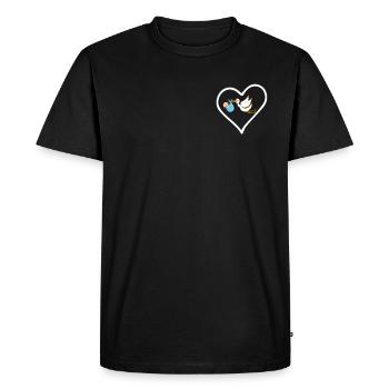 La cigogne arrive Je suis sage-femme - T-shirt Premium bio Homme - noir - Devant - Nico (187cm)