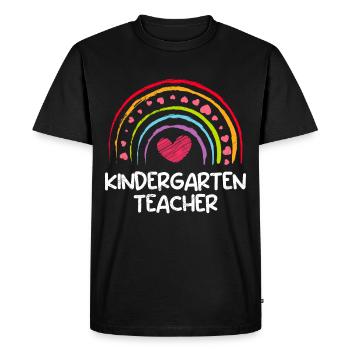 Maternelle Je suis enseignante de maternelle - T-shirt Premium bio Homme - noir - Devant - Nico (187cm)