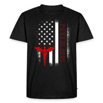 USA Doctor Nurse Best Nurse - Men's Premium Organic T-Shirt - black - Front - Nico (187cm)