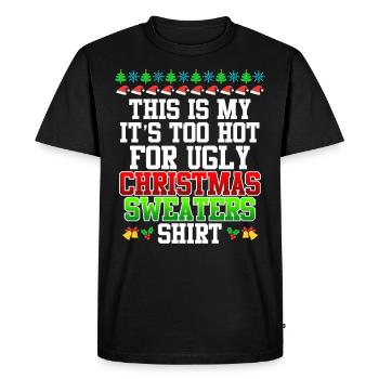 Noël moche Noël chaud - T-shirt Premium bio Homme - noir - Devant - Nico (187cm)