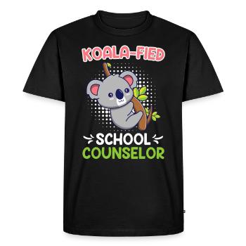 Koala - fied Qualified School Companion - Men's Premium Organic T-Shirt - black - Front - Nico (187cm)