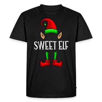 Mignon Elfe Petite amie Femme Noël Elfe Dames - T-shirt Premium bio Homme - noir - Devant - Nico (187cm)