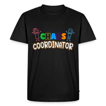 Coordinatrice du chaos Je travaille à la maternelle - T-shirt Premium bio Homme - noir - Devant - Nico (187cm)
