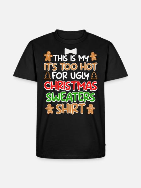 Merry Christmas Saying - Men's Premium Organic T-Shirt - black