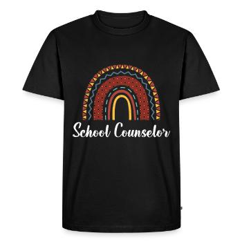 Soutien scolaire Je suis un compagnon scolaire - T-shirt Premium bio Homme - noir - Devant - Nico (187cm)