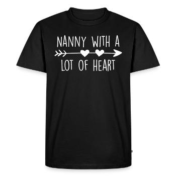 Nounou avec beaucoup de cœur meilleure assistante maternelle - T-shirt Premium bio Homme - noir - Devant - Nico (187cm)